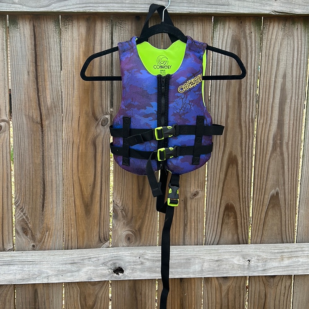 Connelly Blue Camouflage Child’s Swim Life Vest